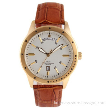 Classic Business Watch with Leather Band